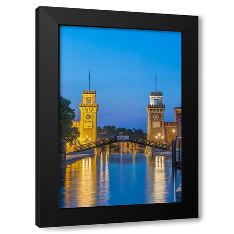 Italy-Venice Arsenal-This area was a shipyard which produced all of the ships in the Venetian navy Black Modern Wood Framed Art Print by Tilley, Rob