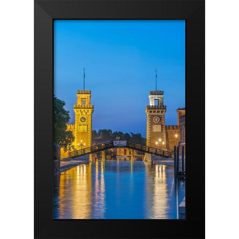 Italy-Venice Arsenal-This area was a shipyard which produced all of the ships in the Venetian navy Black Modern Wood Framed Art Print by Tilley, Rob