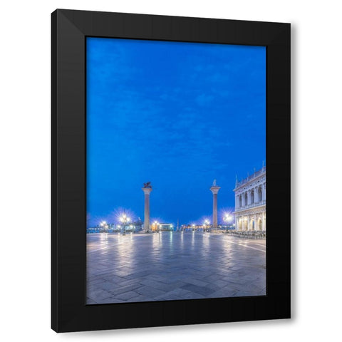Italy-Venice San Marco Piazza at dawn Black Modern Wood Framed Art Print by Tilley, Rob