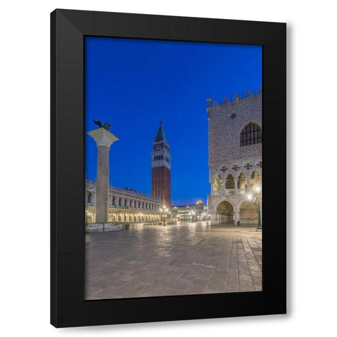 Italy-Venice San Marco Piazza at dawn Black Modern Wood Framed Art Print by Tilley, Rob