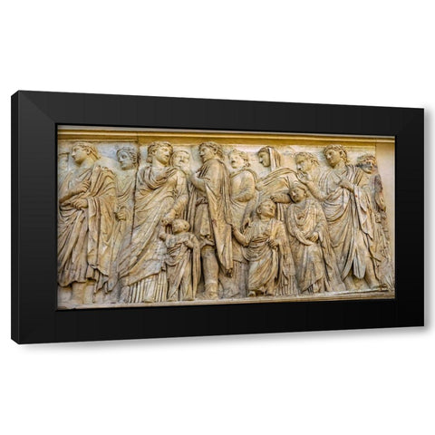 Imperial Family Statue Ara Pacis Altar of Augustus Peace-Rome-Italy Black Modern Wood Framed Art Print with Double Matting by Perry, William