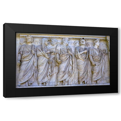 Imperial Family Statue Empero Tiberius Ara Pacis Altar of Augustus Peace-Rome-Italy  Black Modern Wood Framed Art Print with Double Matting by Perry, William
