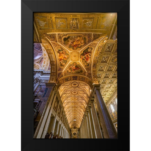 Santa Maria Maggiore-Rome-Italy Built 422-432-in honor of Virgin Mary Black Modern Wood Framed Art Print by Perry, William