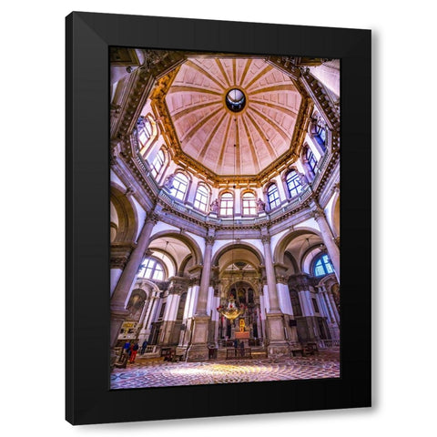 Santa Maria della Salute Church-Venice-Italy-Competed in 1681 Black Modern Wood Framed Art Print by Perry, William