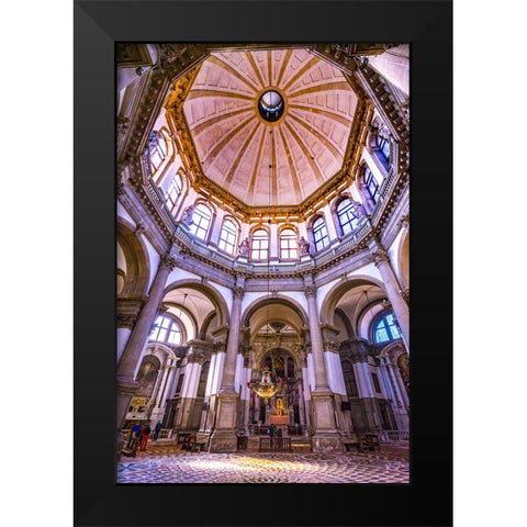 Santa Maria della Salute Church-Venice-Italy-Competed in 1681 Black Modern Wood Framed Art Print by Perry, William