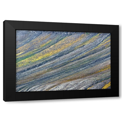 Pattern on mountain slope-Svalbard-Norway Black Modern Wood Framed Art Print with Double Matting by Jones, Adam