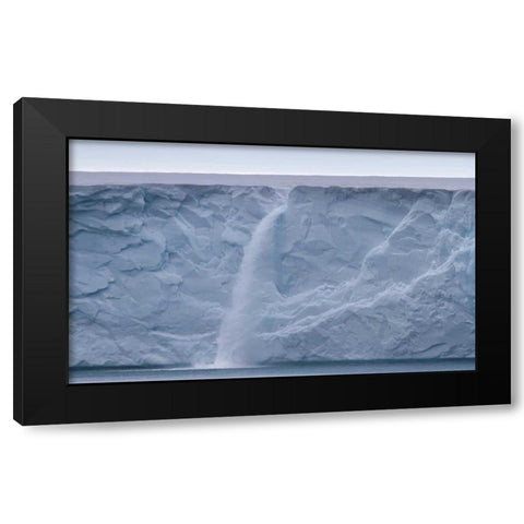 Norway, Svalbard Waterfall on Austfonna Glacier Black Modern Wood Framed Art Print by Young, Bill