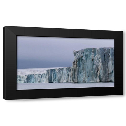 Norway, Svalbard Face of the Austfonna Glacier Black Modern Wood Framed Art Print by Young, Bill
