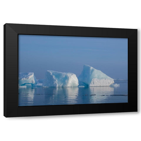 Norway-High Arctic Ice landscape with icebergs Black Modern Wood Framed Art Print with Double Matting by Hopkins, Cindy Miller