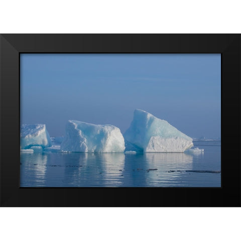 Norway-High Arctic Ice landscape with icebergs Black Modern Wood Framed Art Print by Hopkins, Cindy Miller