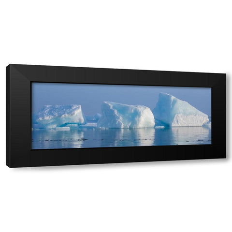 Norway-High Arctic Ice landscape with icebergs Black Modern Wood Framed Art Print by Hopkins, Cindy Miller