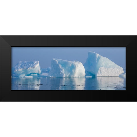 Norway-High Arctic Ice landscape with icebergs Black Modern Wood Framed Art Print by Hopkins, Cindy Miller