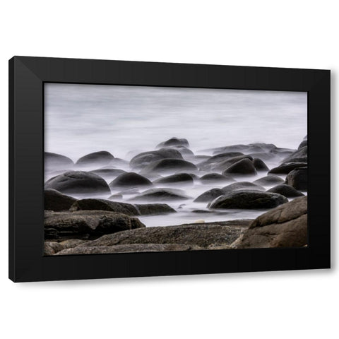 Norway- Lofoten Islands. Uttakleiv Beach Black Modern Wood Framed Art Print with Double Matting by Looney, Hollice