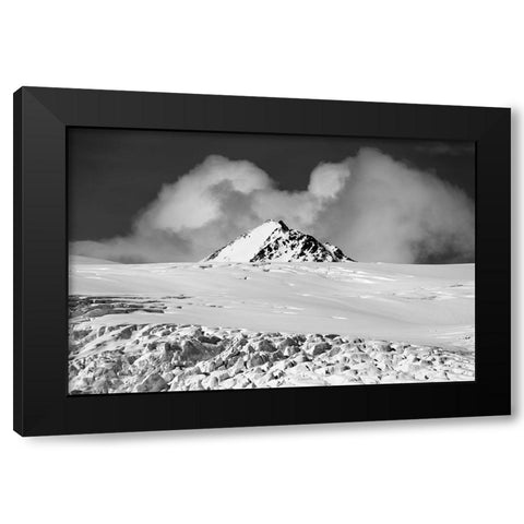 Stormy clouds approaching the Lilliehookbreen Glacier Black Modern Wood Framed Art Print with Double Matting by Pitamitz, Sergio