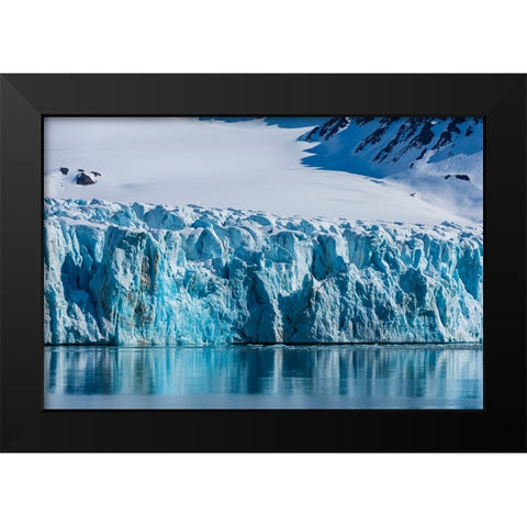 Lilliehookbreen Glacier-Spitsbergen-Svalbard Islands-Norway Black Modern Wood Framed Art Print by Pitamitz, Sergio