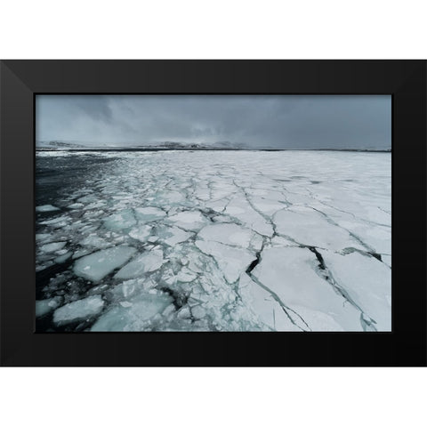 Murchison Bay-Murchisonfjorden-Nordaustlandet-Svalbard Islands-Norway Black Modern Wood Framed Art Print by Pitamitz, Sergio