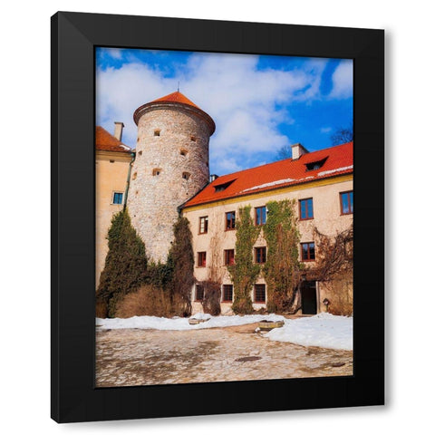 Castle in Pieskowa Skala-Ojcow-Poland-Europe Black Modern Wood Framed Art Print by Miller, Anna