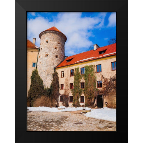 Castle in Pieskowa Skala-Ojcow-Poland-Europe Black Modern Wood Framed Art Print by Miller, Anna