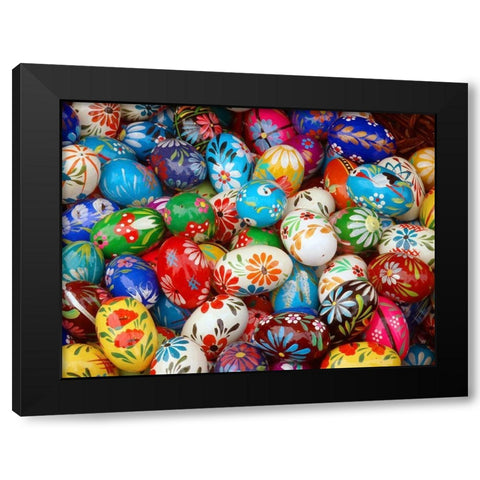 Historic Market Offerings-Krakow-Poland-Europe Black Modern Wood Framed Art Print with Double Matting by Miller, Anna