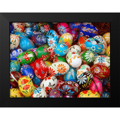 Historic Market Offerings-Krakow-Poland-Europe Black Modern Wood Framed Art Print by Miller, Anna