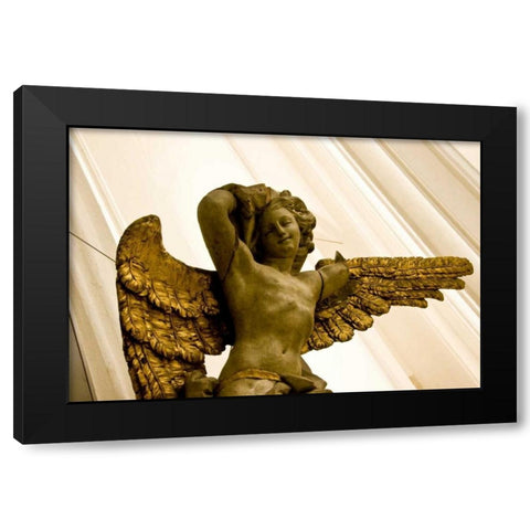 Poland, Gdansk Angel in St Marys Church Black Modern Wood Framed Art Print by Ross, Nancy ,  Steve