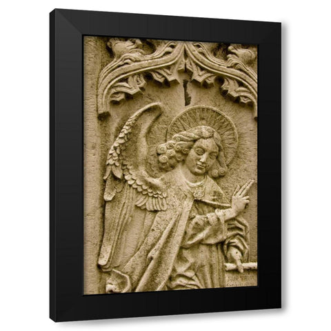 Poland, Gdansk Bas relief of religious icon Black Modern Wood Framed Art Print by Ross, Nancy ,  Steve