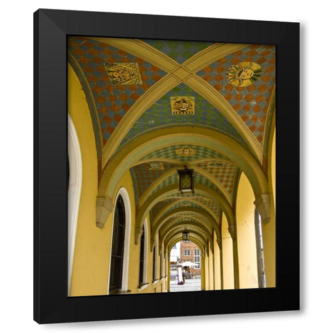 Poland, Gdansk Vaulted archway in Old Town Black Modern Wood Framed Art Print with Double Matting by Ross, Nancy ,  Steve