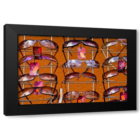 Poland, Gdansk Sunglasses on display in shop Black Modern Wood Framed Art Print by Ross, Nancy ,  Steve