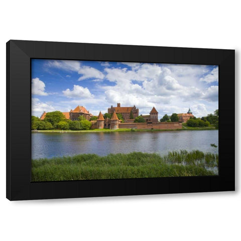Poland, Malbork Medieval Malbork Castle Black Modern Wood Framed Art Print with Double Matting by Zuckerman, Jim