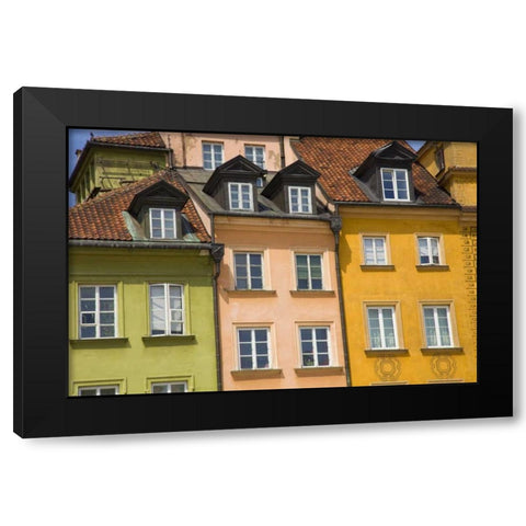 Poland, Warsaw Close-up of building facade Black Modern Wood Framed Art Print with Double Matting by Zuckerman, Jim