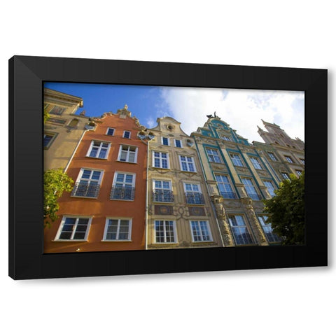 Europe, Poland, Gdansk Close-up of buildings Black Modern Wood Framed Art Print with Double Matting by Zuckerman, Jim