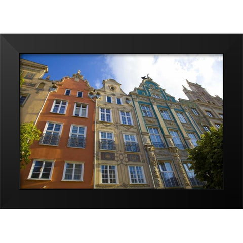 Europe, Poland, Gdansk Close-up of buildings Black Modern Wood Framed Art Print by Zuckerman, Jim