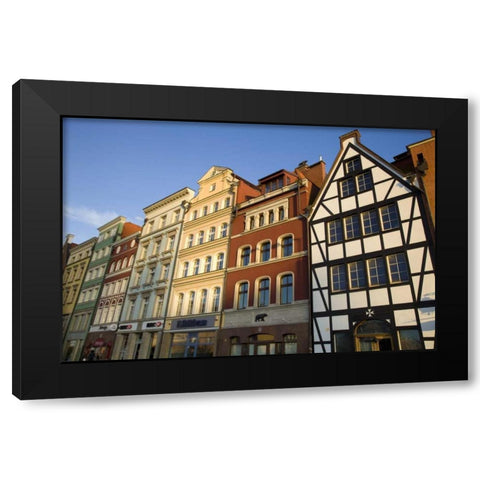 Europe, Poland, Gdansk Close-up of buildings Black Modern Wood Framed Art Print by Zuckerman, Jim