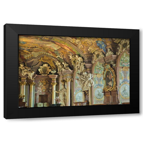 Poland, Wroclaw University of Wroclaw Black Modern Wood Framed Art Print by Zuckerman, Jim