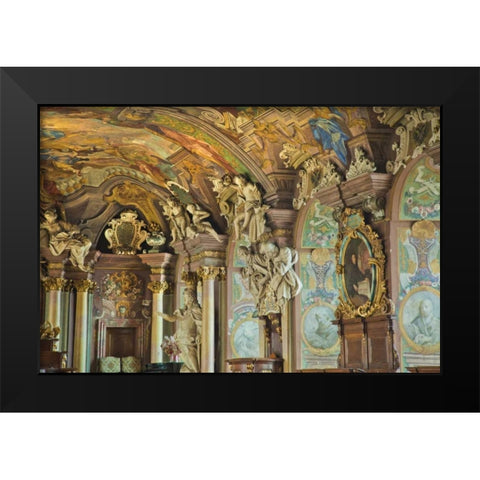Poland, Wroclaw University of Wroclaw Black Modern Wood Framed Art Print by Zuckerman, Jim