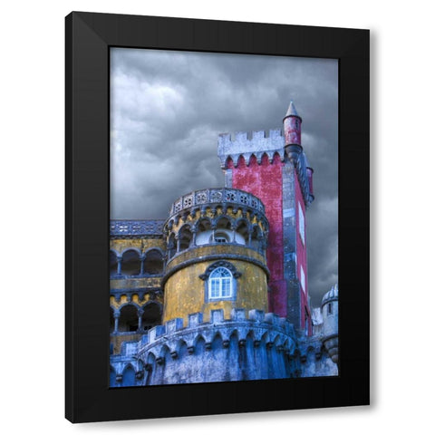 Portugal, Sintra Detail of Pena Palace Black Modern Wood Framed Art Print with Double Matting by Zuckerman, Jim