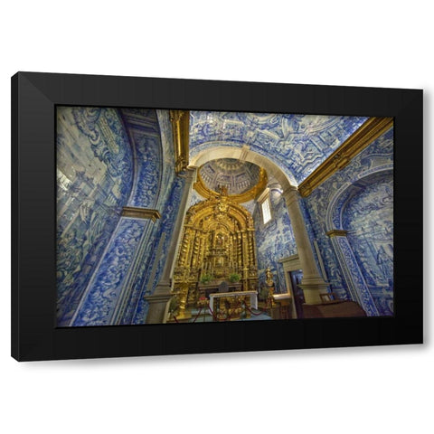 Portugal, Almancil St Lawrence Church, interior Black Modern Wood Framed Art Print by Zuckerman, Jim