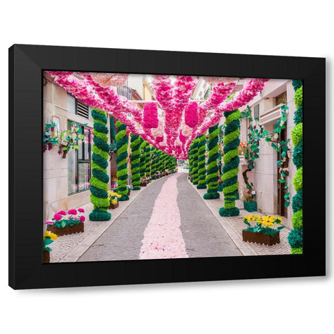 Portugal-Tomar-During the Feast of the Trays-or Festa dos Tabuleiros-the residents of each street c Black Modern Wood Framed Art Print by Eggers, Julie