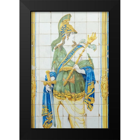 Cascais-Portugal Store front tile signs from the 1800s Black Modern Wood Framed Art Print by McRoberts, Julien