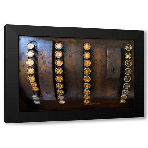 Lisbon-Portugal Antique Portuguese cash register Black Modern Wood Framed Art Print by McRoberts, Julien
