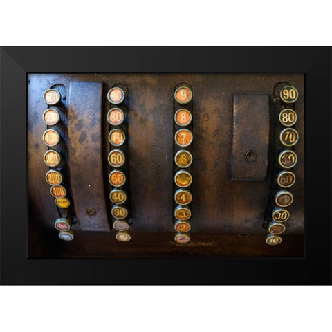 Lisbon-Portugal Antique Portuguese cash register Black Modern Wood Framed Art Print by McRoberts, Julien
