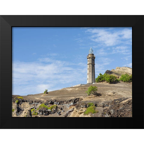 Nature Reserve Vulcao dos Capelinhos Faial Island-an island in the Azores in the Atlantic Ocean  Black Modern Wood Framed Art Print by Zwick, Martin