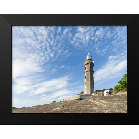 Nature Reserve Vulcao dos Capelinhos Faial Island-an island in the Azores in the Atlantic Ocean  Black Modern Wood Framed Art Print by Zwick, Martin