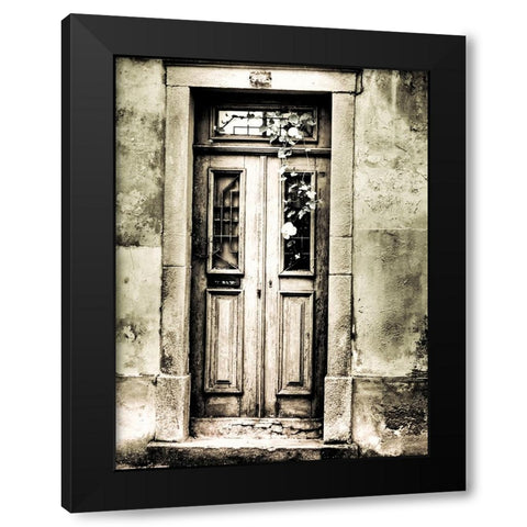 Portugal-Aveiro-Old doorways in the city Black Modern Wood Framed Art Print by Eggers, Terry