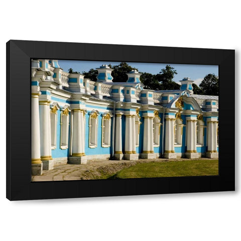 Russia, Pushkin Portion of Catherine Palace Black Modern Wood Framed Art Print by Ross, Nancy ,  Steve