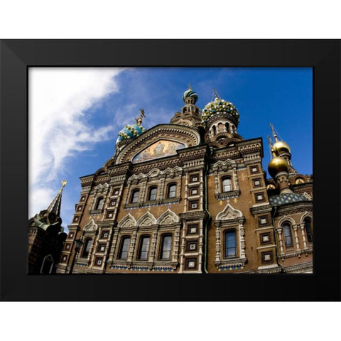 Russia Church of the Savior on the Spilled Blood Black Modern Wood Framed Art Print by Ross, Nancy ,  Steve