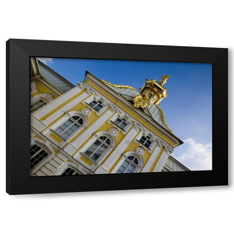 Russia, St Petersburg Portion of Peterhof Black Modern Wood Framed Art Print by Ross, Nancy ,  Steve