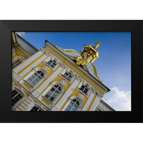 Russia, St Petersburg Portion of Peterhof Black Modern Wood Framed Art Print by Ross, Nancy ,  Steve
