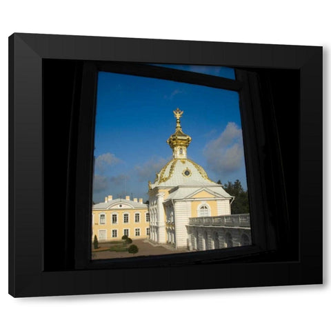 Russia, St Petersburg View of Peterhof Palace Black Modern Wood Framed Art Print by Ross, Nancy ,  Steve
