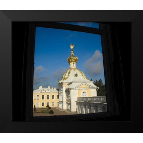 Russia, St Petersburg View of Peterhof Palace Black Modern Wood Framed Art Print by Ross, Nancy ,  Steve